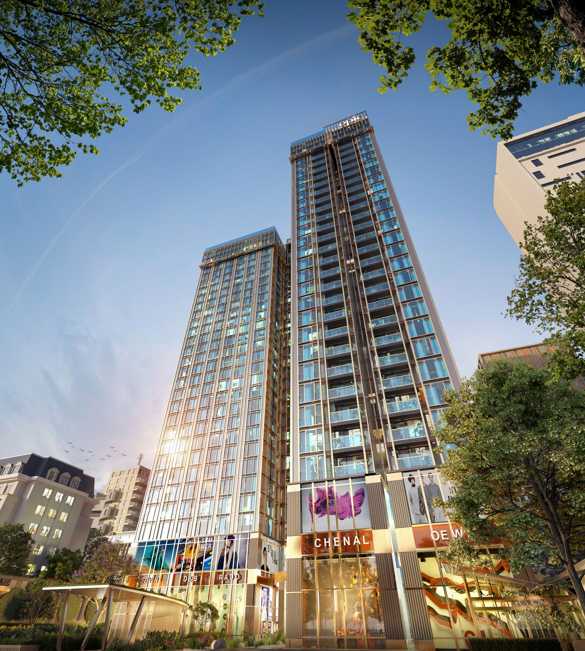 Dự án căn hộ cao cấp Epic Tower tọa lạc tại quận lõi Thành phố, nơi có quỹ đất thương mại cực hiếm hoi.